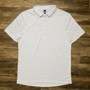 Lululemon Evolution Polo Golf Short Sleeve Stretch Shirt Slim Blue Men's Large